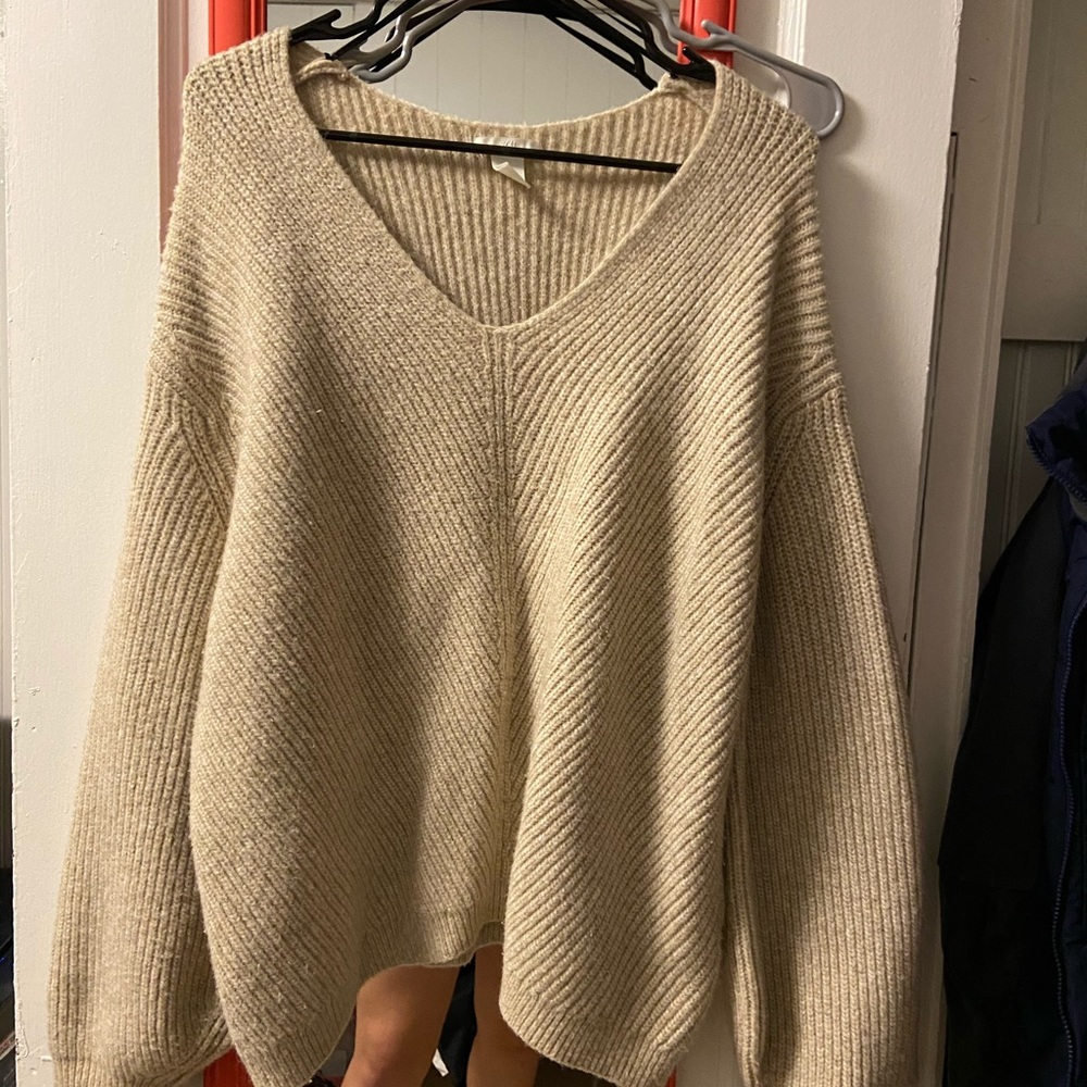 Oversized tan sweater